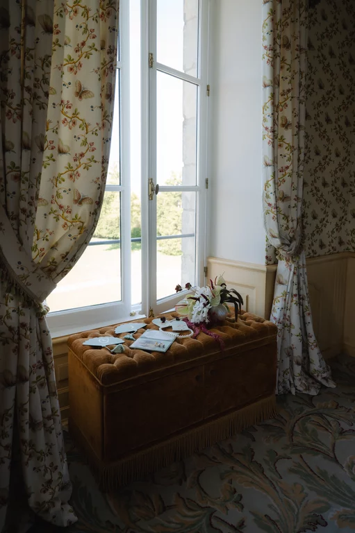 Elegant wedding styling accessories photographed at an European destination wedding