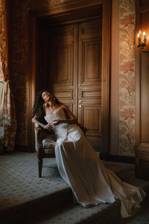 Elegant destination wedding in France photographed with editorial approach