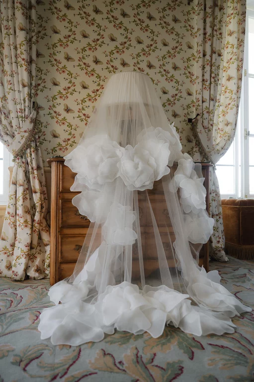 Luxury bridal details photographed during a destination wedding in France at a Chateau